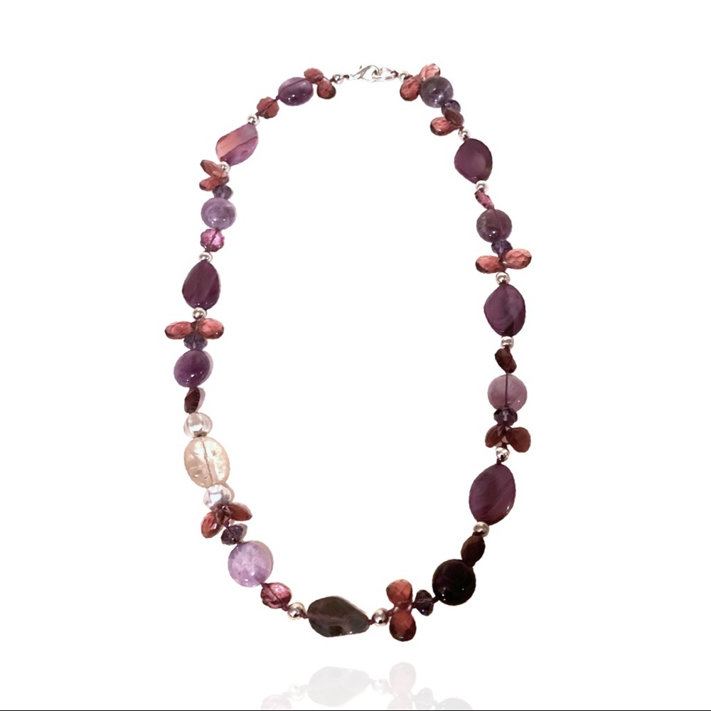 ❌SOLD❌ Amethyst, Quartz, Agate and Crystal Long Boho Necklace ❌SOLD❌